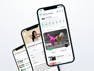 Fitness & Yoga App - Challenge shot fitness mobile app redesign yoga app