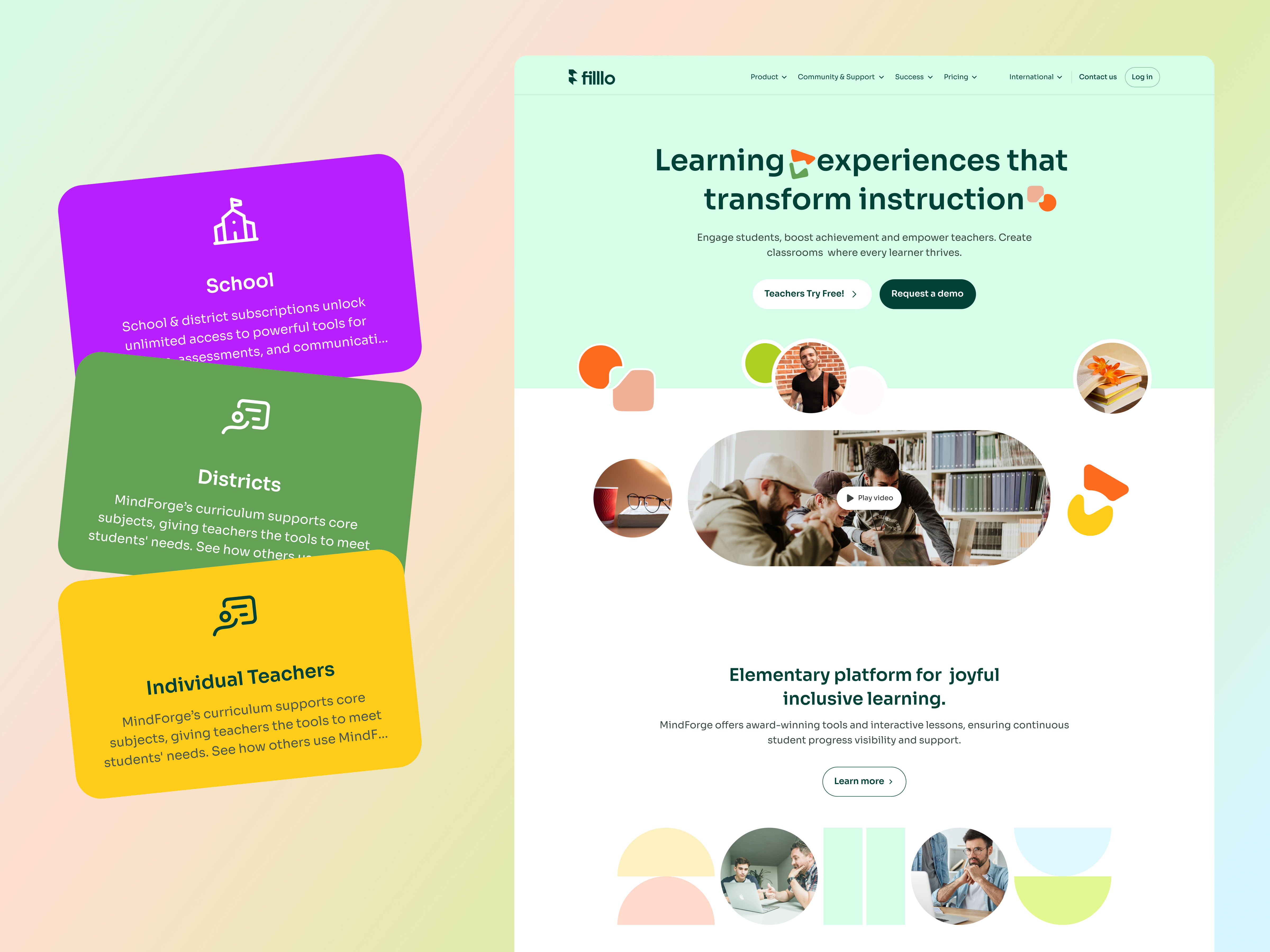 Example of LMS - Landing Page UI/UX Design