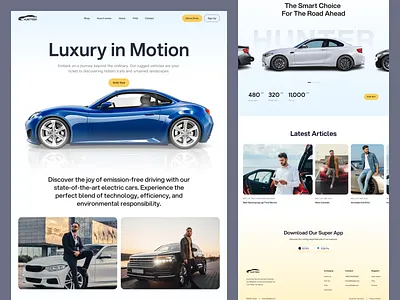 Car Website 2025 trend car rentat website car website clean ui delisas delisas.com landing page modern ui saas sas shop website ui ux web website website design