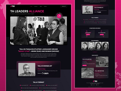 TALA branding business design graphic design hero banner landing page typography ui ux web design web page website website design