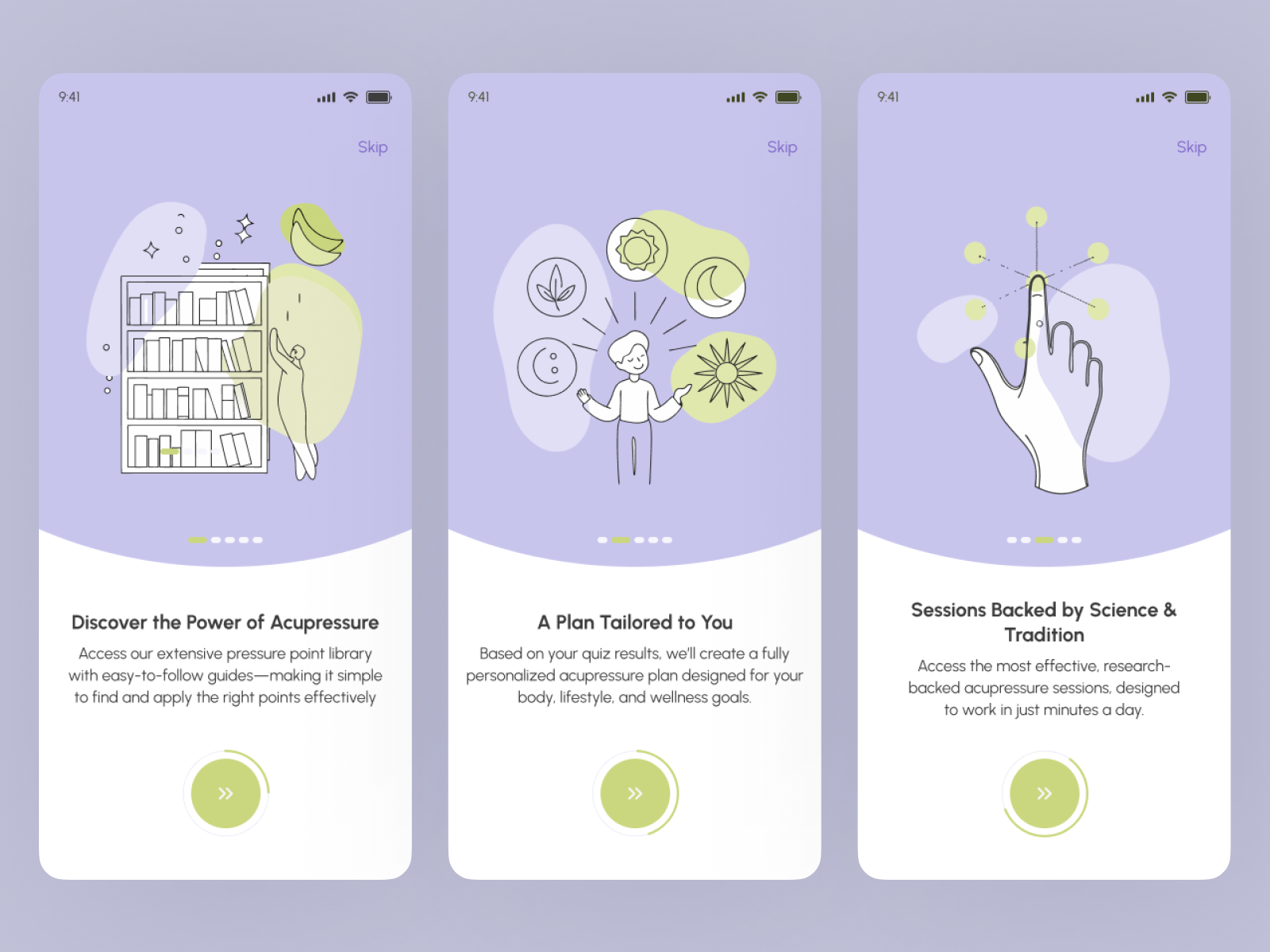 UI/UX Mobile App Design for a Wellness, Health & Acupressure by Anna ...