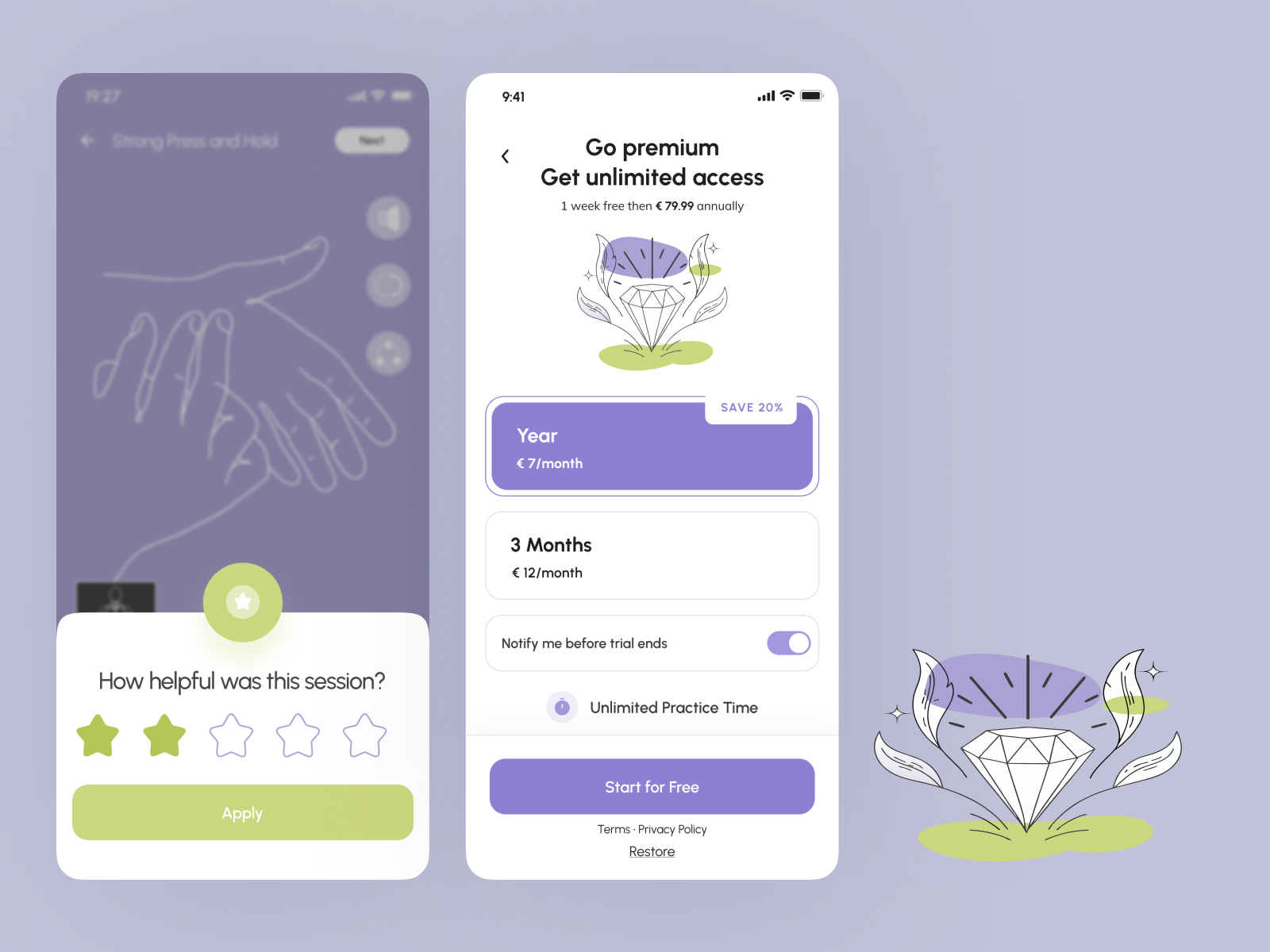 UI/UX Mobile App Design for a Wellness, Health & Acupressure by Anna ...