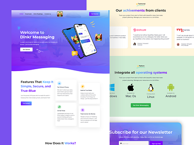 Dinkrmessaging App Website Redesign animation app branding design graphic design icon illustration logo minimal motion graphics typography ui ux web website website deisgn website design website redesign wordpress