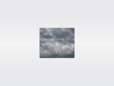 Weather Widget UI cleanui glassmorphism minimaldesign mobileap ui uiconcept ux uxdesign weather weatherapp weatherui weatherwidget webappdesign webdesign widget widgetdesign