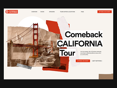 Comeback California | Landing Page graphic design landing page ui uiux