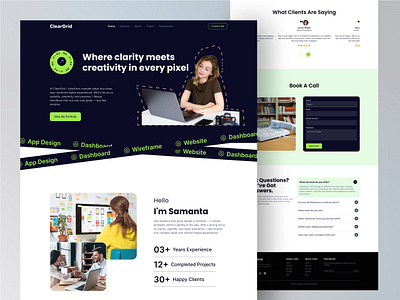 Portfolio Website Design graphic design landing page portfolio portfolio design ui uiux ux web website