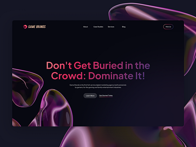 Game Brands games graphic design hero section homepage marketing ui uiux webdesign