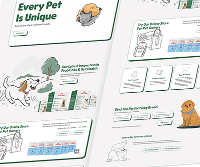 Redesign RoyalCanin cat design dog graphic design pet ui uiux ux webdesign