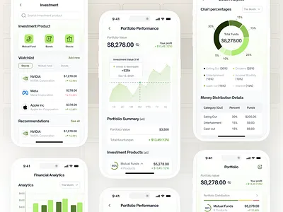 Nexwealth - AI Finance Mobile Apps Portfolio Flow ai app bank business design emoney ewallet finance fintech gradient invesment minimal mobile modern payment saas technology ui ux