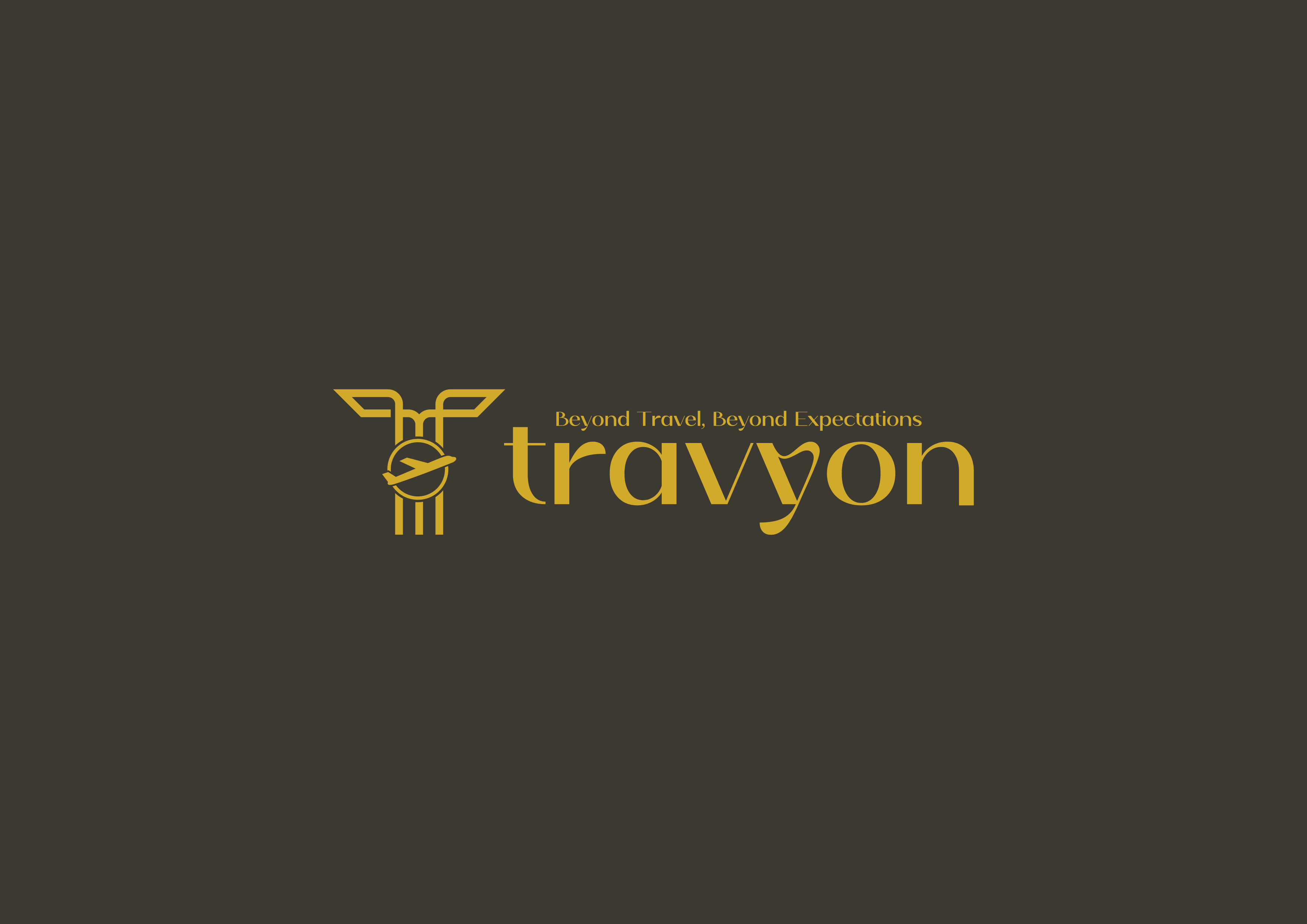Travyoun Premium Travel Company Logo Design travel business logo