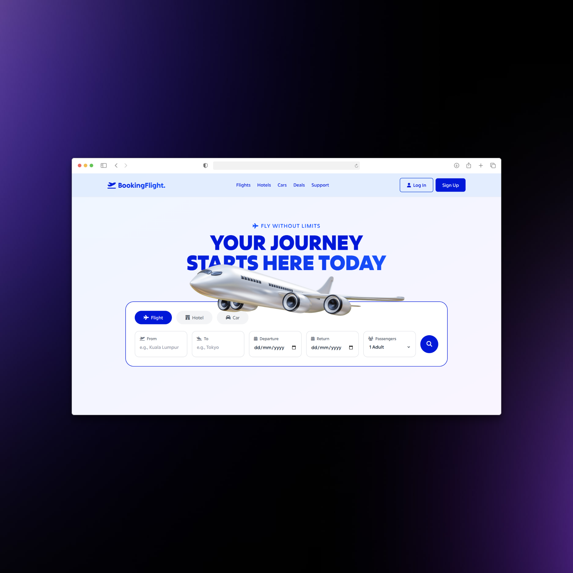 Flight Booking Website booking booking website flight flight booking ui website website design website development