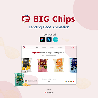 Big Chips (Landing Page Animation) chips design landing page ui ux web website