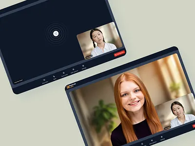 AI Avatar Video Call ai avatar call call settings calling camera caption chat digital end call meet meeting mute notes room saas video virtual web app zoom