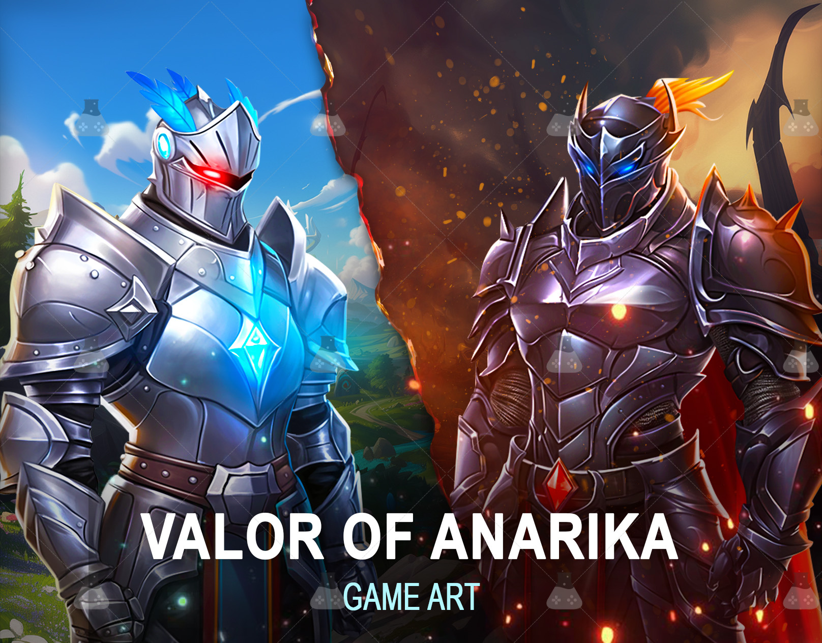 Valor vs Anarika: Knights of War - Heroic Slot Game Art by Gamix 2d art 2d art services 2d artwork 2d slot game animation casino slot machine concept art game art game art outsourcing game characters game development game ui ux gamix labs slot slot art services slot game art slot machine valor of anarika valor vs anarika slot theme