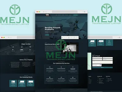 Cybersecurity Website UI/UX Design 3d animation branding motion graphics ui