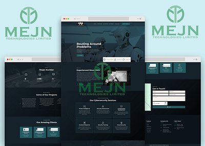 Cybersecurity Website UI/UX Design 3d animation branding motion graphics ui