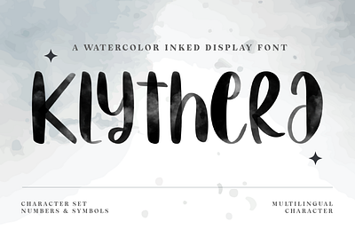 Klythera - Watercolor Inked Display bold watercolor typography