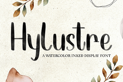 Hylustre - Watercolor Inked Display font trends