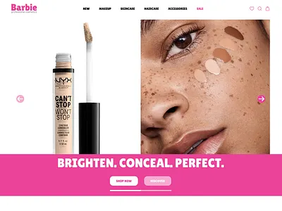 Barbie Beauty Store – Navigation UI & Search States barbiestyle