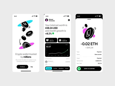 Finance: Mobile App app design bank credit card cryptocurrency defi design finance financial financial service fintech mobile app mobile banking money payment token transfer uiux wallet