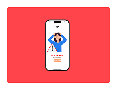 #DailyUI aesthetic design error illustration mobile ui