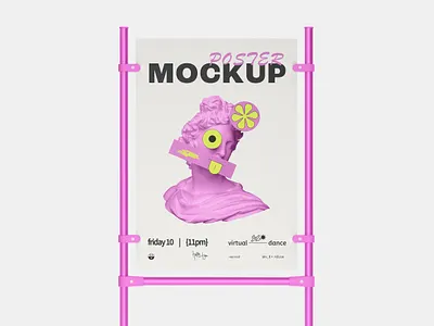 Poster Frame Mockup Set advertisement advertising banner billboard display frame mockup poster signboard tradeshow