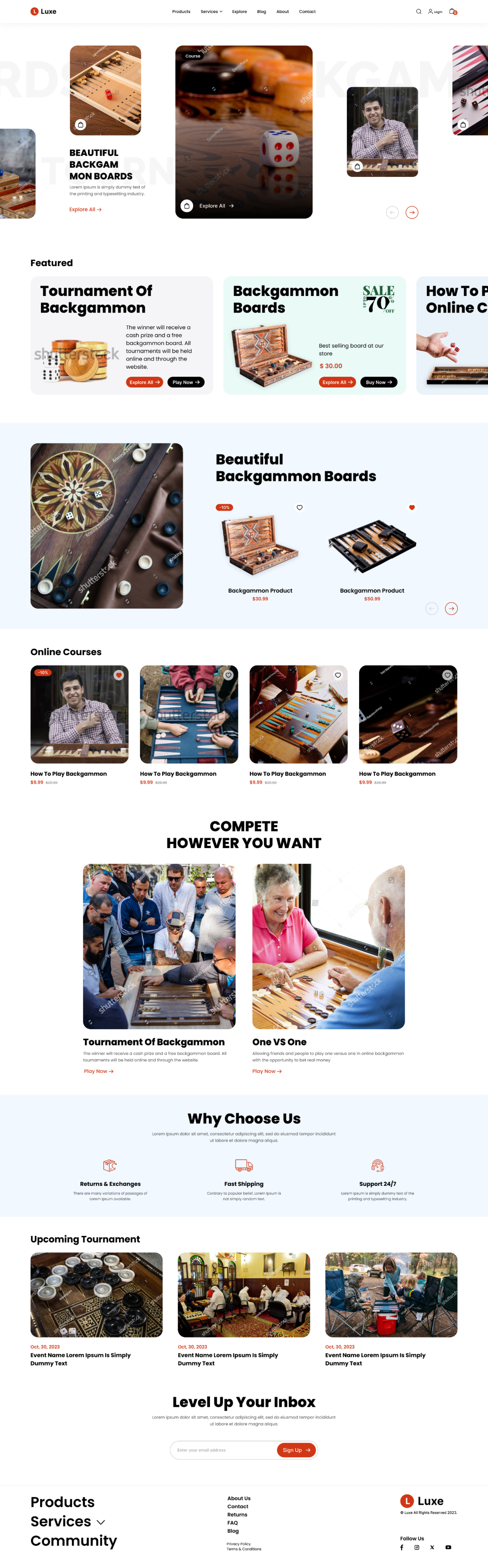 Example of Website Landing Page UI UX Design 