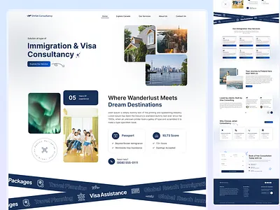 Immigration & Visa Consultancy Website – Modern UX/UI Design 2025 design agency design agency website color consultancy website design dribbble design figma immigration immigration website landing page morder immigration site student visa trendy design ui ui design ui trendy ux ux design visa website