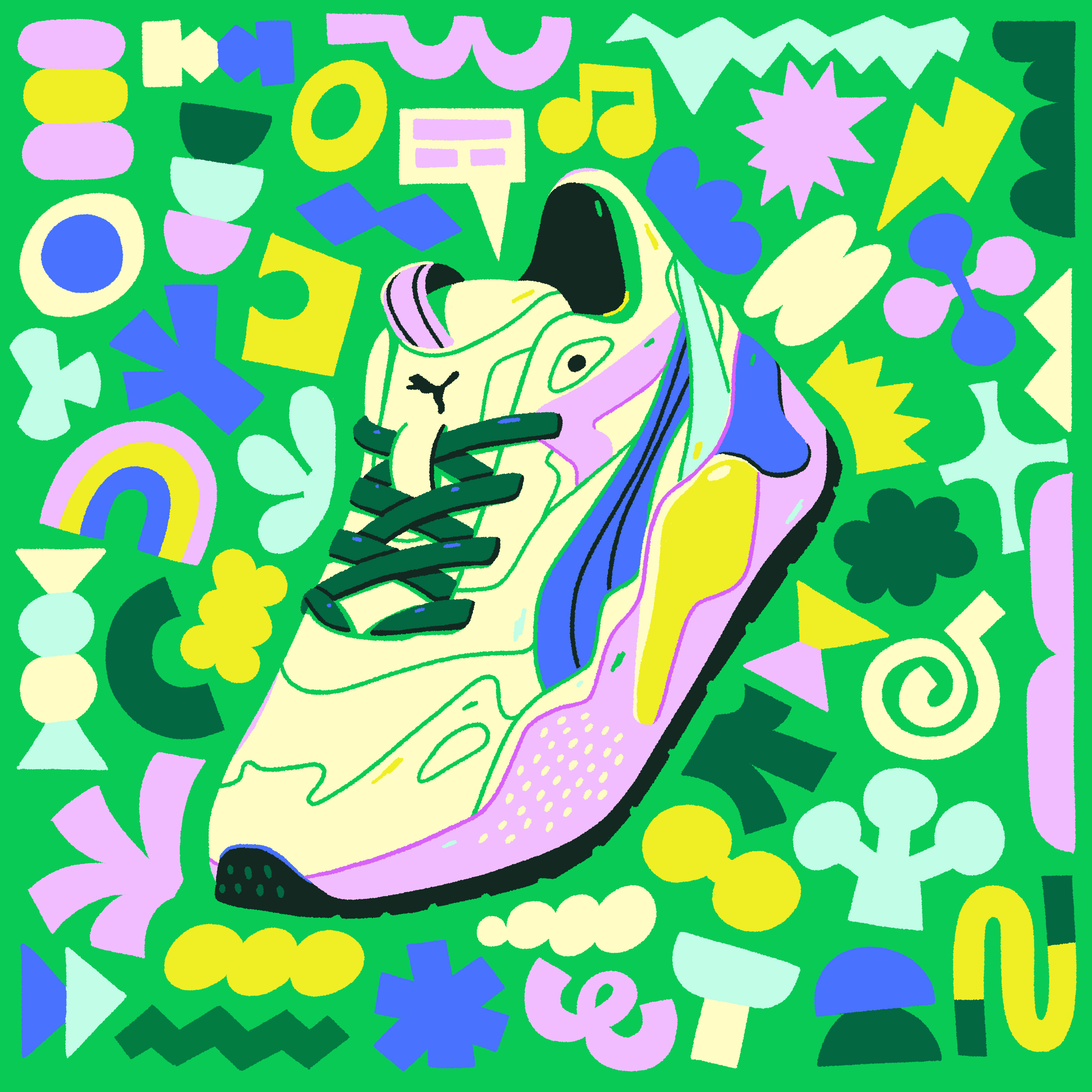 Puma RS-X art design illustration puma rs x sneaker sports
