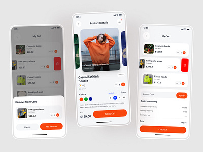 E-Commerce Fashion Mobile App clothing app e commerce app ecommerce fashioin app fashion ios app marketplace mobile app mobile app design mobile ui my cart online shop product buy product details shoping app shoping app design shopping store ui design ui ux