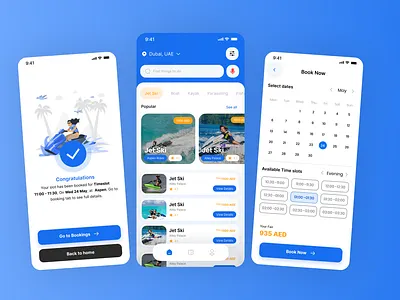 WaterSports Rental UX/UI design app appdesign branding design esports figma mobile app motion graphics rental app u ui user interface ux watersports