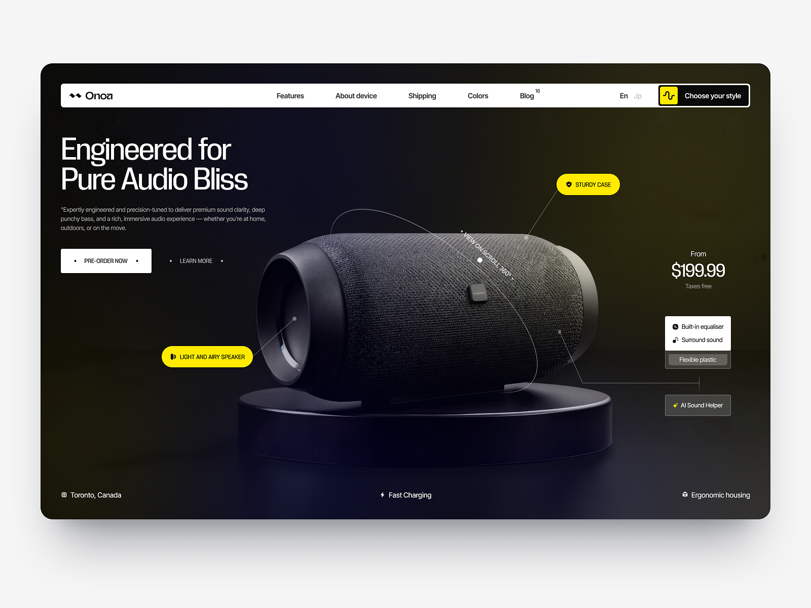 UI/UX, Website for Audio Technology by Arounda UI/UX for Arounda on ...