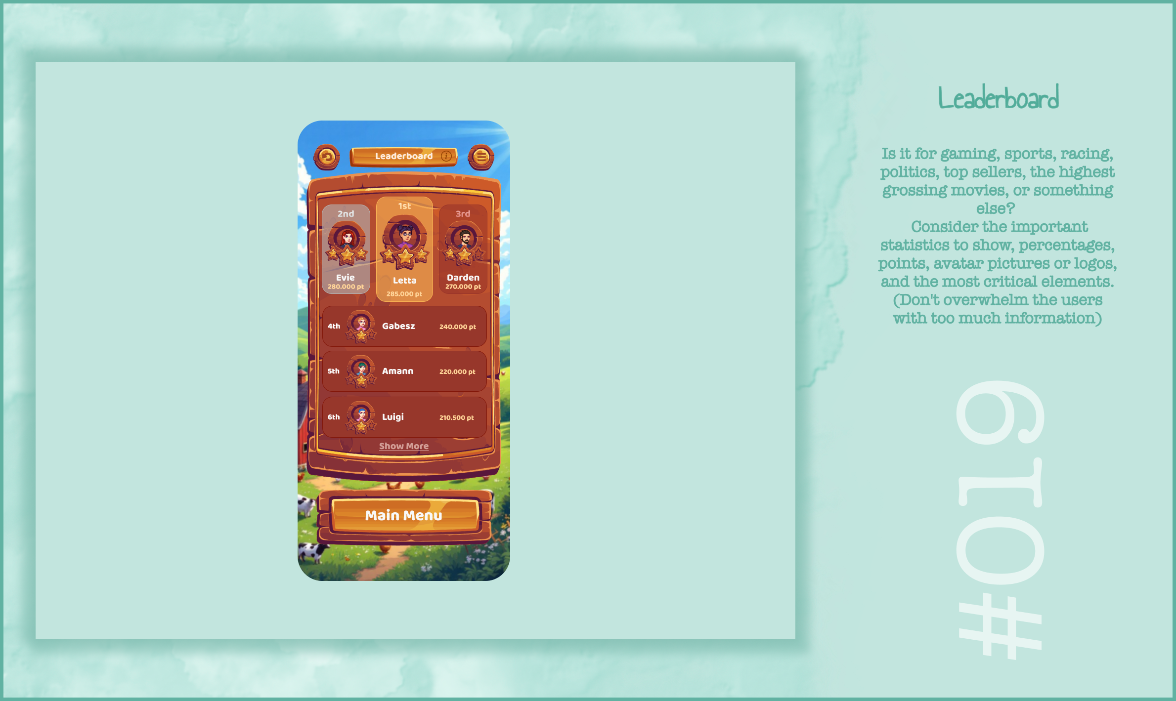 DailyUI019 - Leaderboard dailyui019 graphic design leaderboard like ui