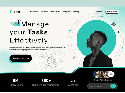 Saas website design & development animation creative saas website creative web design creative website design graphic design hero image homepage design landing page marketing website saas design saas website task management