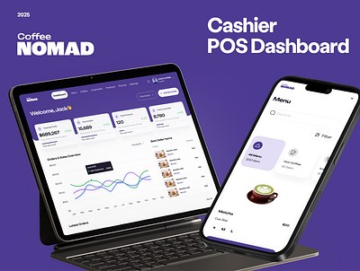 Nomad Coffee POS ☕ app cashier dashboard design pos ui ux