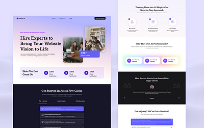 Hire a Professional Page ⚡ features figma hire experts hire professional reviews stats ui ui ux ux