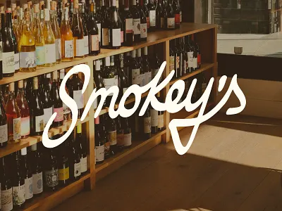 Brand Identity for Natural Wine Shop - Smokey's alcohol beverage beverage branding bottle shop brand designer brand identity brand identity design branding branding design hand drawn hand drawn font identity brand liquor store logo logo design packaging wine wine brand