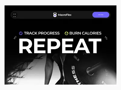 MacroFlex - Fitness and Nutrition Website 3d design fitness nutrition ui ux web website