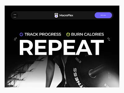 MacroFlex - Fitness and Nutrition Website 3d design fitness nutrition ui ux web website