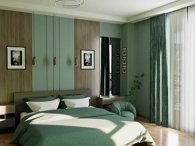 Green Room (daylight) 3d graphic design