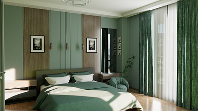 Green Room (daylight) 3d graphic design