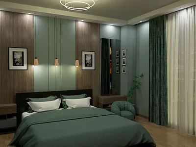 Green Room (Nighttime) 3d graphic design