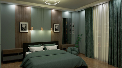 Green Room (Nighttime) 3d graphic design