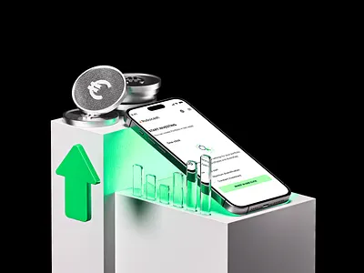 3D illustration for financial product in brandbook 3d branding design finance graphic design illustration ui