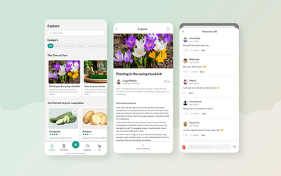 Let it Grow mobile app plant app ui