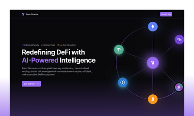 Eden Finance - Landing page (defi) defi eden finance landing page web web3