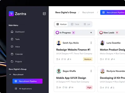 Zentra - CRM Dashboard app branding clean design crm dashboard design desktop digital elegant elegant design minimalist modern platform ui ux website zentra