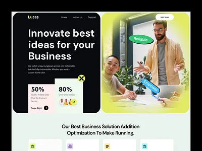 Website for Business Management business business management design header homepage landingpage responsive trendy design ui ui ux website