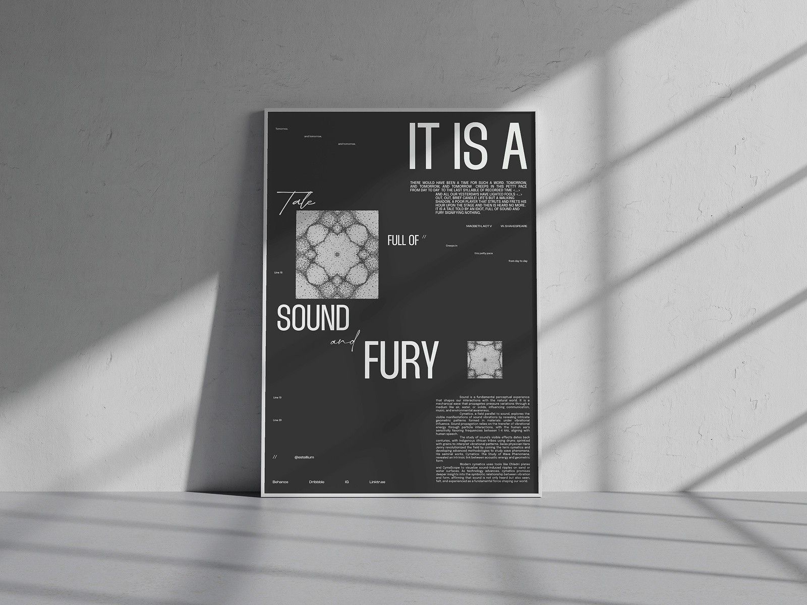 Sound // Fury, vol. 3 - Minimalist Poster Series artwork design diseno graphic design graphics poster posterdesign print printdesign visualartwork