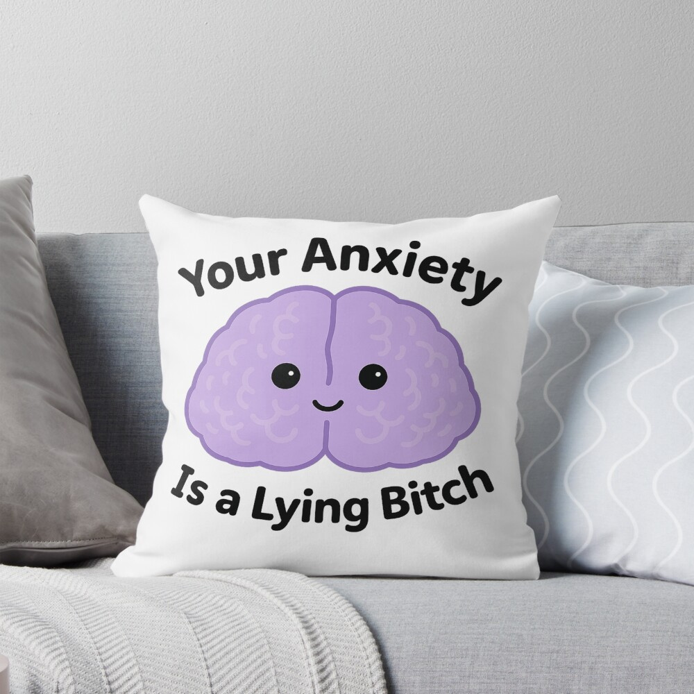 Funny Anxiety Quote 3d animation branding funny graphic design illustration illustrator logo motion graphics photoshop post sticker t shirt ui vector